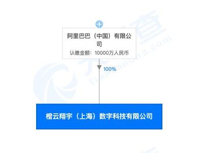 阿里在上海成立数字科技公司,注册资本10000万元